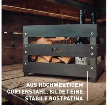 Höfats Crate schwarz Stahl 40 x 30 cm, H: 27 cm – Kompakte Abmessungen erleichtern Transport und Lagerung