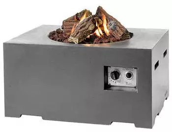 Happy Cocooning Mania Feuertisch rechteckig klein Beton-Optik grau (HC131026A)