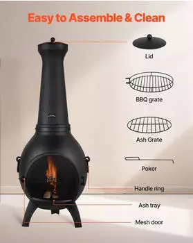 VEVOR 81041-L – VEVOR 81041-L – Kompakter Grill für geschützte Außenbereiche