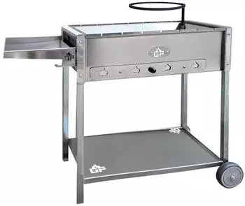 Grillpeter Mangal Batyr Deluxe 60 Schaschlikgrill mit Ablage und Topfhalter