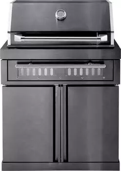 Myoutdoorkitchen Black Collection Freistehender Holzkohlegrill