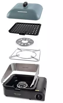 CADAC Van Cook FFD Combo Campingkocher mit Grillplatte 1,6kW (1025-20-UN)