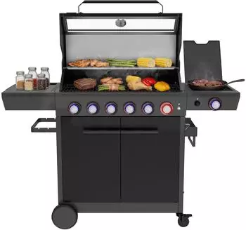 El Fuego Key West Gasgrill 6+1 Brenner 22kW mit Turbozone (AY5603)