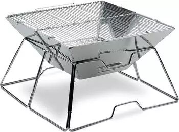 Munkees Holzkohlegrill To Go faltbar, Edelstahl, mit Tragetasche (1601)
