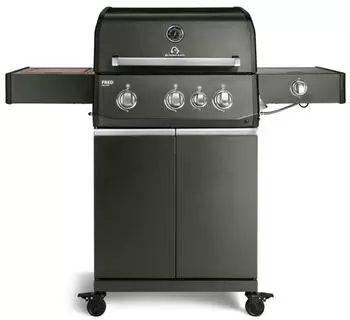Burnhard FRED Deluxe Gasgrill 3-Brenner Series 4 Green Edition Gusseisenrost