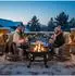 Relaxdays Feuerschale mit Grillrost und Funkenschutz, Metall, Schwarz, 55x50x55cm