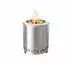 Relaxdays Tischfeuerschale rauchfrei, Metall, silber, 22.5x25x22.5cm