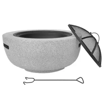 kamelshopping Feuerschale 2-in-1 Kunststein Granitoptik &Oslash; 60 cm