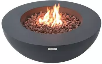 GardenForma Lunar Gasfeuerstelle Faserbeton Dunkelgrau (OFG101DG)