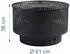 Relaxdays Feuerschale mit Grillrost, Metall, Schwarz, 61x38x61cm