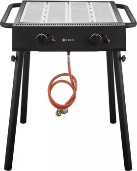 Hendi Xantos Black Gasgrill 2-Brenner 9,5kW Au&szlig;enbereich