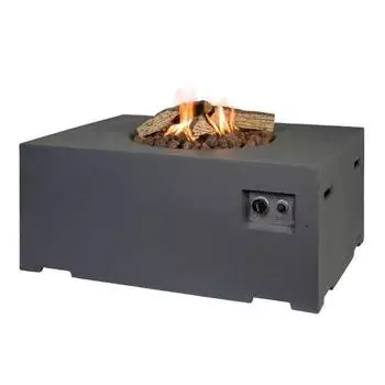 Happy Cocooning Mania Feuertisch rechteckig 19,5kW grau (HC131006A)