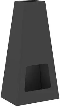 vidaXL Feuerstelle Stahl schwarz 50x35x100cm