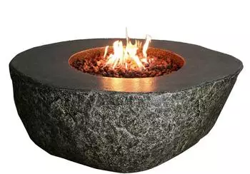 GardenForma Vesuv Gasfeuerstelle Faserbeton Basalt-Optik (300013001)