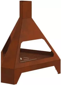 vidaXL Feuerstelle Wetterfeststahl Braun 50x43x52cm