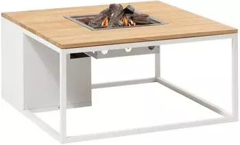 COSI Cosiloft 100 Feuertisch Aluminium/Teak, weiß (Cosiloft 100)