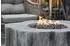 GardenForma Manchester Gas Feuerstelle Faserbeton Baumstammoptik hellgrau (OFG145CG)