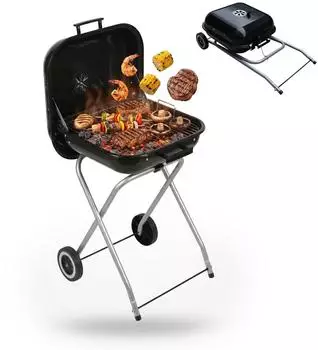 Relaxdays Holzkohlegrill Standgrill, outdoor, faltbar (10053359_0)