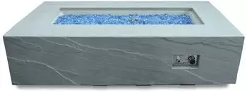 GardenForma Colorado Gasfeuerstelle Sandstein-Optik, grau, 142x81x38cm (OFG410SG)