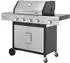 Hanseatic Rockford Gasgrill 4-Brenner + Seitenbrenner 14,5kW, schwarz/silber (43045140-0)