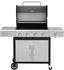 Hanseatic Rockford Gasgrill 4-Brenner + Seitenbrenner 14,5kW, schwarz/silber (43045140-0)