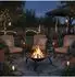Relaxdays Feuerschale Ø Schale 51 cm klappbare Beine Grillrost Funkenschutz Schürhaken Feuerstelle Garten schwarz mehrfarbig Stahl 10050860_0