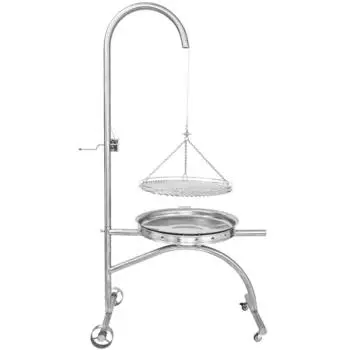 Schneider Grillgeräte Fahrbare Grillstation Schwenkgrill Edelstahl Grillrost Ø60cm (15b60)