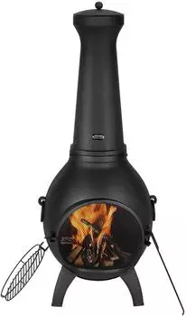 VEVOR Terrassenofen Kugelf&ouml;rmige Holzfeuerstelle 18" mit Grillgitter (81041-S)