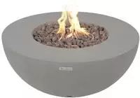 Gardenforma Gas Feuerstelle Roca in grauer Betonoptik