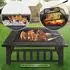 Kesser Feuerschale 3in1 mit Grillrost & Funkenschutz, Metall, 82x82x50cm