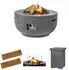 Happy Cocooning Mania Feuertisch Komplettset Bowl rund 19,5kW 91x91x46cm Beton-Optik grau (HC151014A+HC132020A+HC132035A+HC132002A)