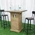 GardenForma Rova Bar Gasfeuerstelle Holzoptik 87x87x106cm (OFG224)