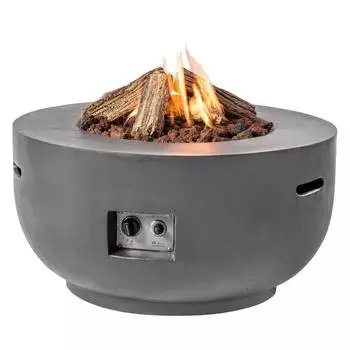 Happy Cocooning Bowl Feuertisch Rund 19,5kW, Grau, 910x460mm (HC151014A)