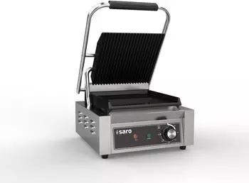 Saro Kontaktgrill PG 1 GG Gusseisenplatte gerillt/glatt 1,8kW (443-10001)