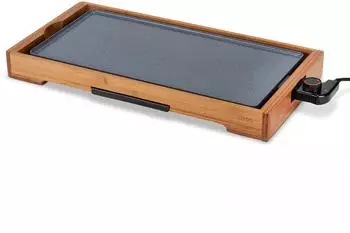 LIVOO Plancha DOC322 Bambus Keramikbeschichtung 2200W 50x24,5cm (DOC322)