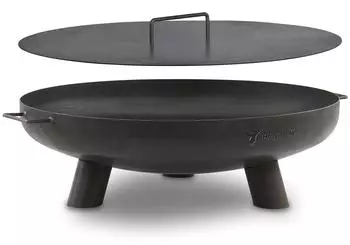 BBQ-Toro Feuerschale mit Deckel und Dreibein, Ø 70cm, schwarz