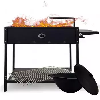 Grillpeter Batyr 80 Schaschlikgrill 80cm mit Grillrost und Kasan 8L (8091290)