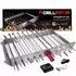 Grillpeter Mangal Set Taschkent Holzkohlegrill mit 11er Drehspieß und Motor (8091341)
