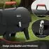 Royal Gourmet Tragbarer Holzkohle-Klappgrill, Tischgrill mit Holzgriff, schwarz (CC1619-E-G)