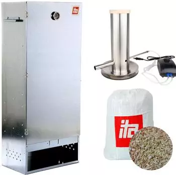ita Räucherofen 7003 XL mit Rauchgenerator, Thermometer, 4 Etagen, 111cm (7003)