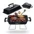 Relaxdays Tischgrill, klappbar, mit Deckel, Stahl, schwarz