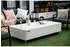 GardenForma Athen Gasfeuerstelle Marmor-Optik, weiß, 158x76x36cm (OFP102BW)