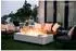 GardenForma Athen Gasfeuerstelle Marmor-Optik, weiß, 158x76x36cm (OFP102BW)