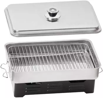 Mahlzeit Tischräucherofen mit Thermometer, Edelstahl