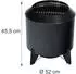 Relaxdays Feuerschale 2in1 rauchfrei mit Grillrost, schwarz (10035049)