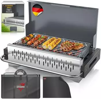 Kesser Kragbarer Holzkohlegrill 50 x 34 x 38 cm anthrazit