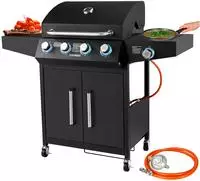 Steinborg SB-8180, Steinborg Gasgrill 4 Brenner Grillwagen Gasgrill mit...