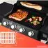 Steinborg Gasgrill 4 Brenner mit Seitenbrenner, beleuchtete Drehknöpfe (SB-8180)