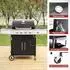Royal Gourmet Gasgrill 4+1 Brenner, 14,5kW, mit Thermometer und Unterschrank, schwarz (GE4000BE-G)