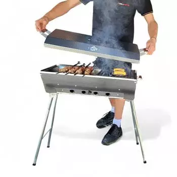 Grillpeter Mangal Astana Deluxe Holzkohlegrill mit 11er Spie&szlig;dreher 230V (8091241)